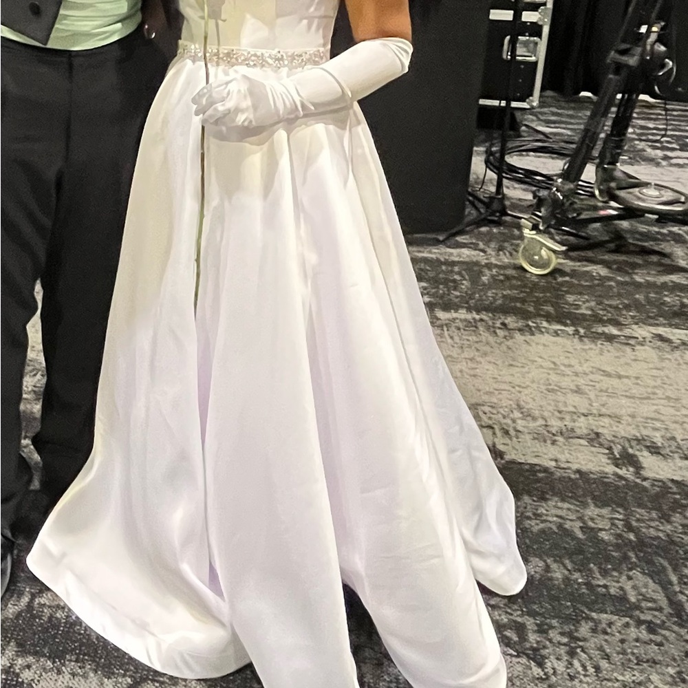 Elegant White Cotillion Dress